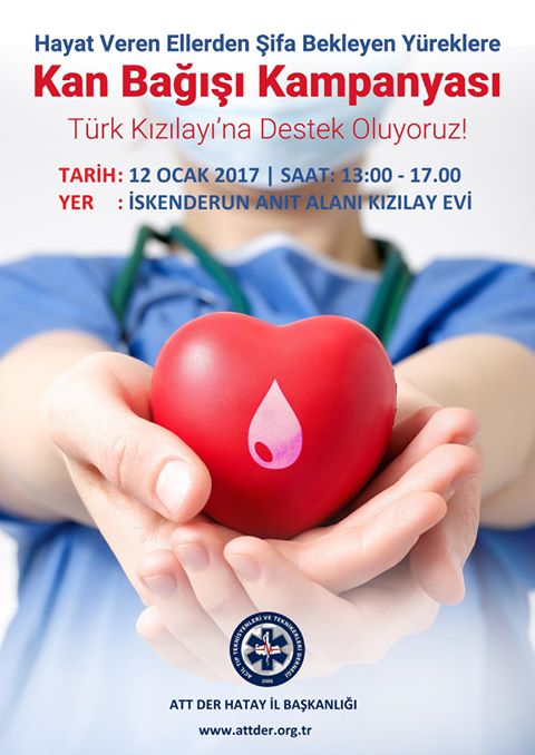 Hatay’da Türk Kızılayı’na Kan Bağışı Destek Kampanyası