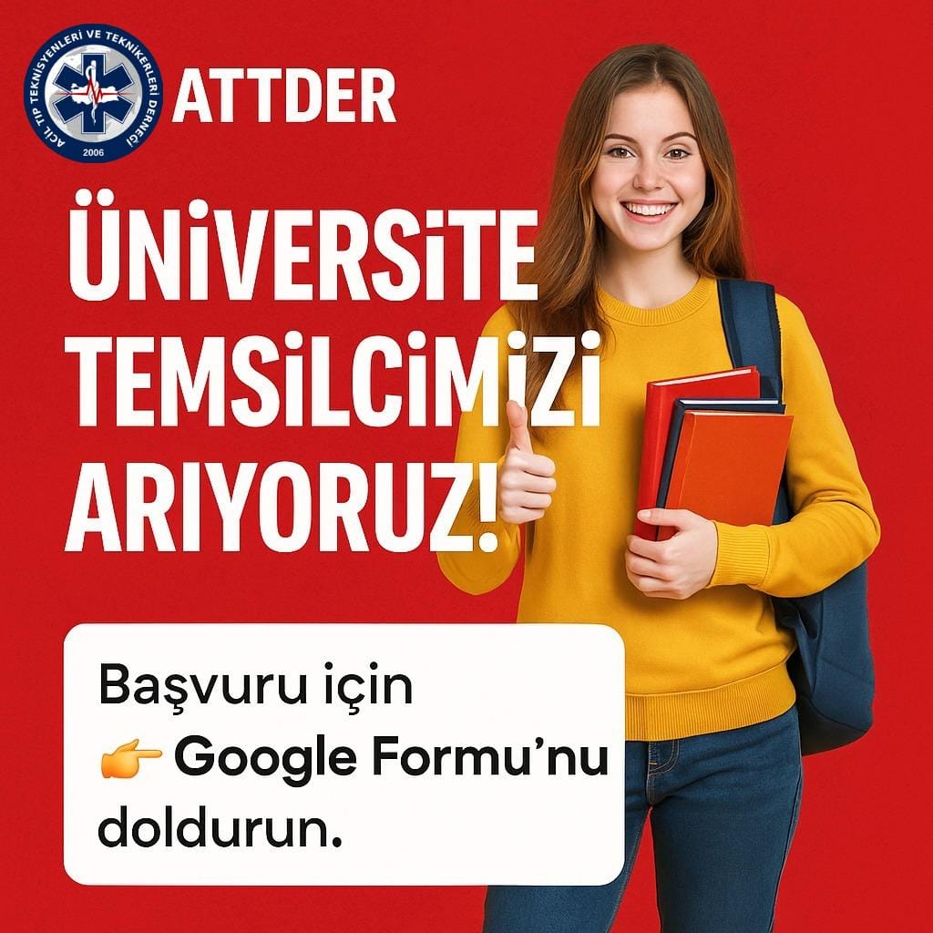 GENÇ PARAMEDİK ÜNİVERSİTE TEMSİLCİSİ BAŞVURULARI DEVAM EDİYOR !